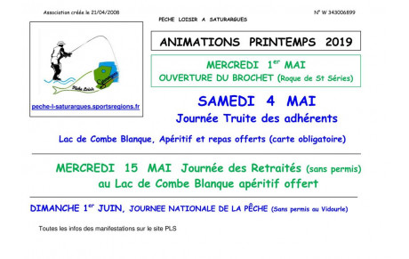 ANIMATIONS PRINTEMPS 2019